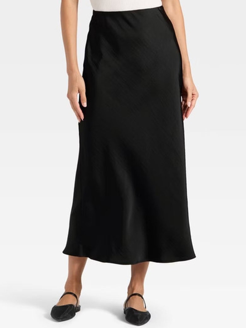 NWT a new day Black Flowy Maxi Skirt